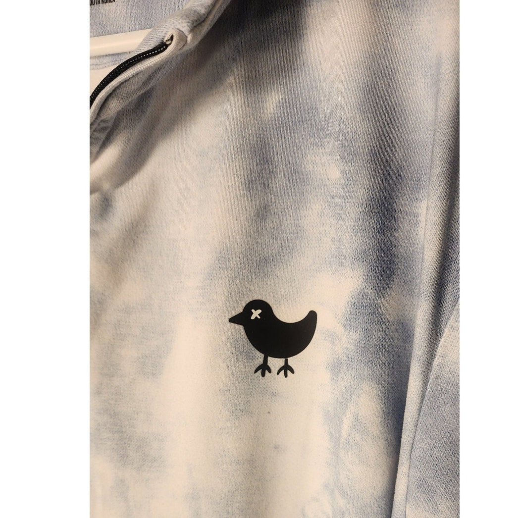 Bad Birdie Mens 1/4 Zip Pullover Golf Sweater Long Sleeve Tie Dye Size XXL