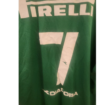 Vintage Diadora Inter Milan Green Soccer Jersey Pirelli #7 Men's Large