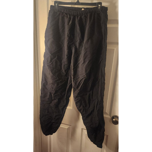 Black Nylon Workout Pants Military M/L Medium Long Track Athletic Training
