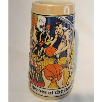 Budweiser - Heroes of the Hardwood Basketball Beer Stein Mug - 1991