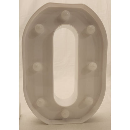 Pooqla - 10th Birthday or Anniversary Decoration- light up Number 10- White