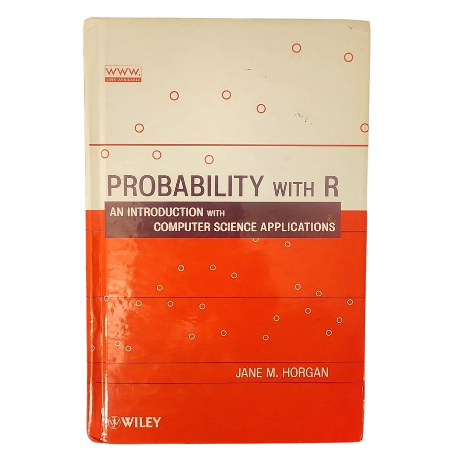 Probability with R by Jane Horgan – Wiley Hardcover – Stained Pages