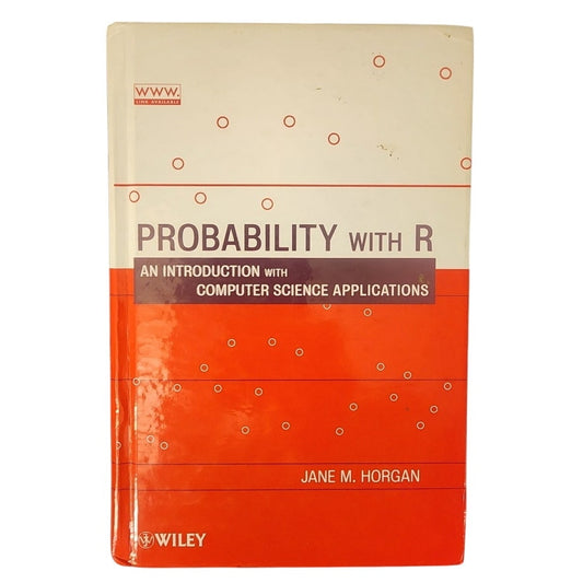 Probability with R by Jane Horgan – Wiley Hardcover – Stained Pages