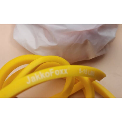 Resistance Bands set of 2 - JakkoFoxx - Red (15-30lb) - Yellow (5-15lb)