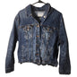 Old Navy Womens Size XXL Classic Denim Trucker Jacket Dark Wash Blue Jean Coat