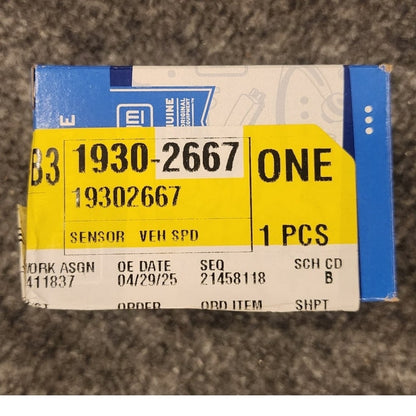 GM Genuine Parts 19302667 Transfer Case Rear Output Shaft Speed Sensor OEM GM