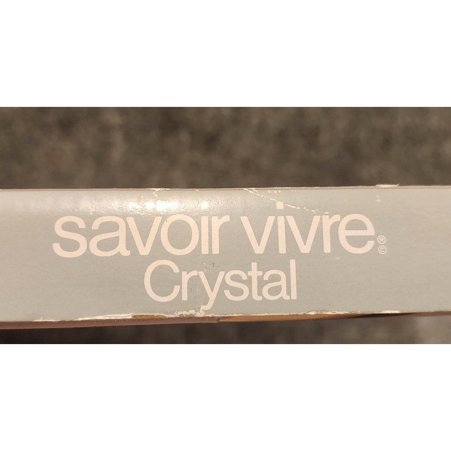 Pair of Vintage Clear Crystal Cake Plates Mikasa & Savoir Vivre Round Floral