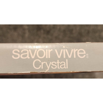 Pair of Vintage Clear Crystal Cake Plates Mikasa & Savoir Vivre Round Floral