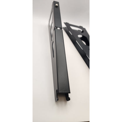 4 -Black Metal Shelf Brackets, Double Track -12 " long -4" tall - 3/4" Wide