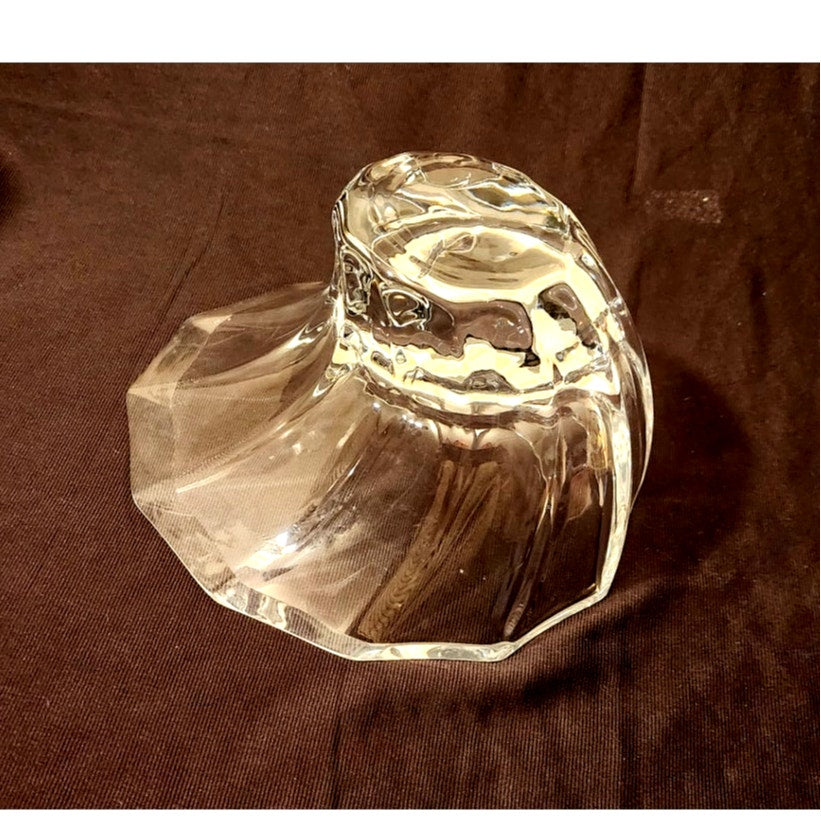 Badash Crystal Heavy Freeform Studio Glass Bowl Seeded Bubble Rim 8 Inch
