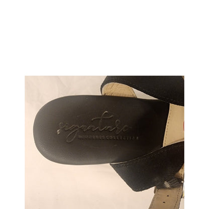 Signature Movement Katana Women’s 7.5 Black Block Heel Sandals