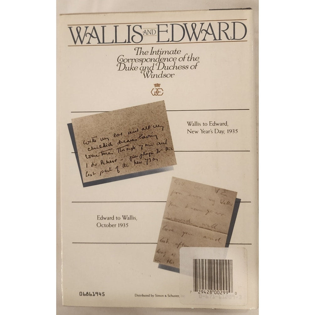 Wallis and Edward: Letters 1931–1937 – First Edition 1986 Hardcover