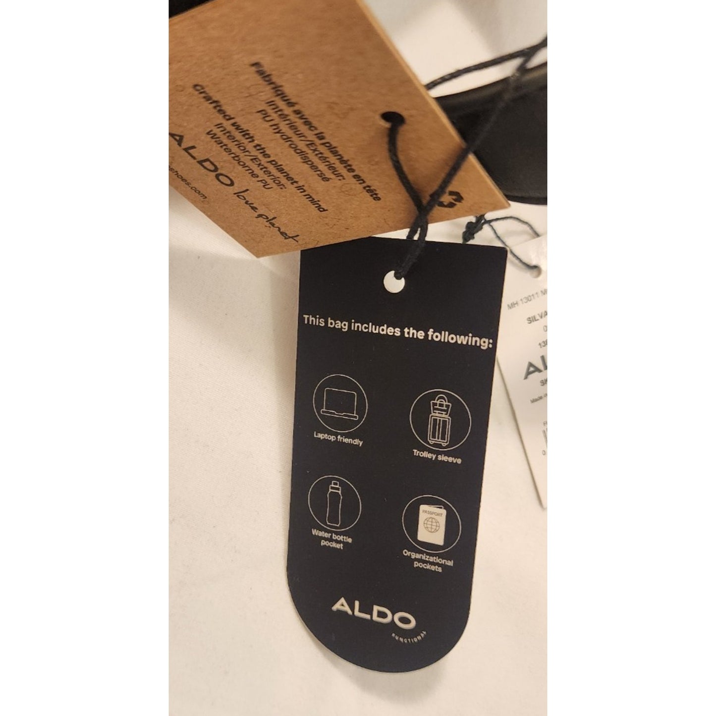 Aldo - SILVANOX - Black backpack -Work and Travel & Laptop Friendly -