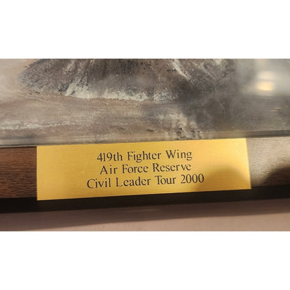 F-16 Fighting Falcon 419th Fighter Wing Framed Military Presentation Plaque