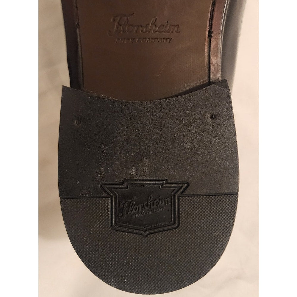 Florsheim Pisa Black Leather Crocodile Print Tassel Loafers Men’s 12 EEE NWOB