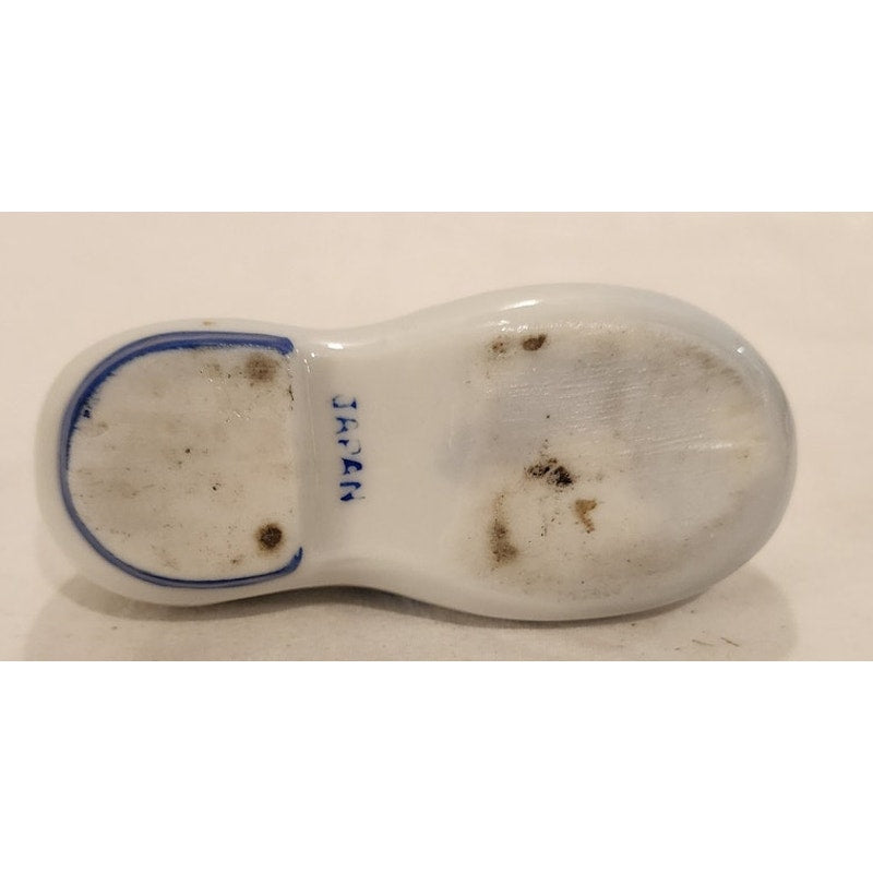 Vintage Blue & White Ceramic Dutch Clog Shoe 3.75" Japan