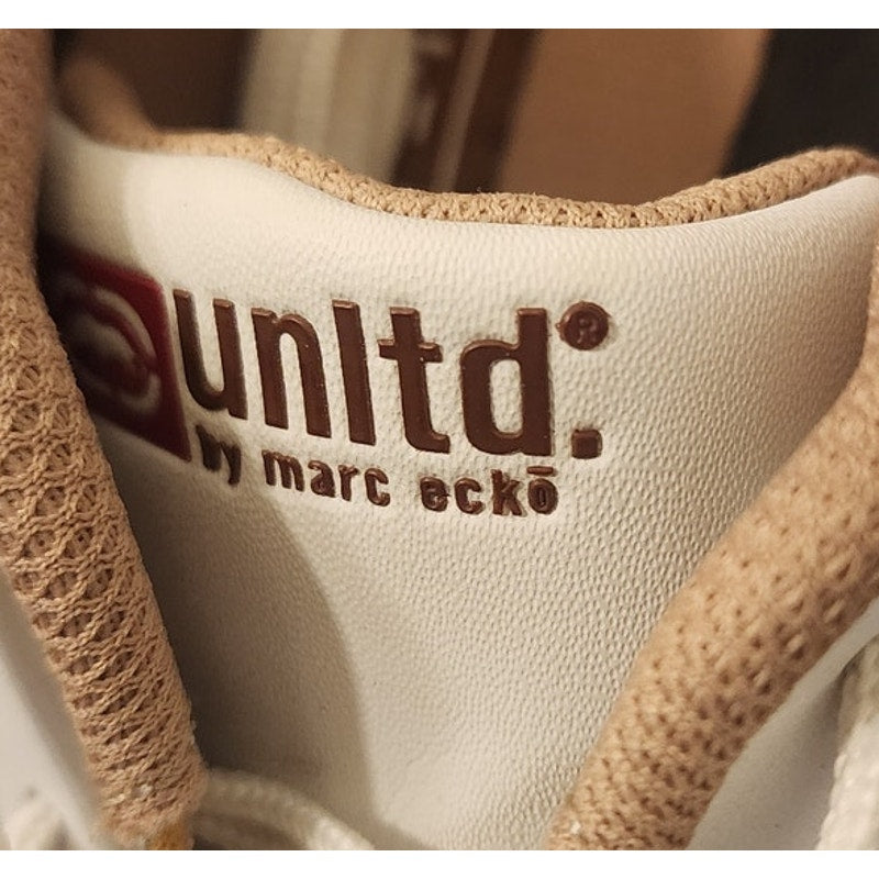 Marc Ecko Unltd Donovan Sneakers Mens Size 10.5 White Tan Leather Shoes 24126
