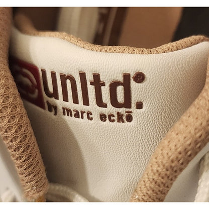 Marc Ecko Unltd Donovan Sneakers Mens Size 10.5 White Tan Leather Shoes 24126