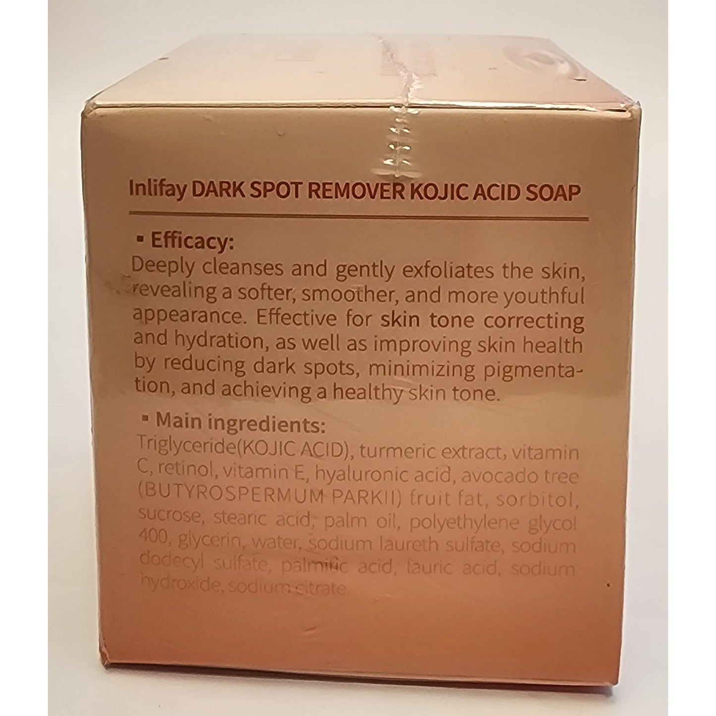 Inlifay - Dark Spot remover - Kojic Acid Soap - Even Up Skin Tones - Exp 11/2027