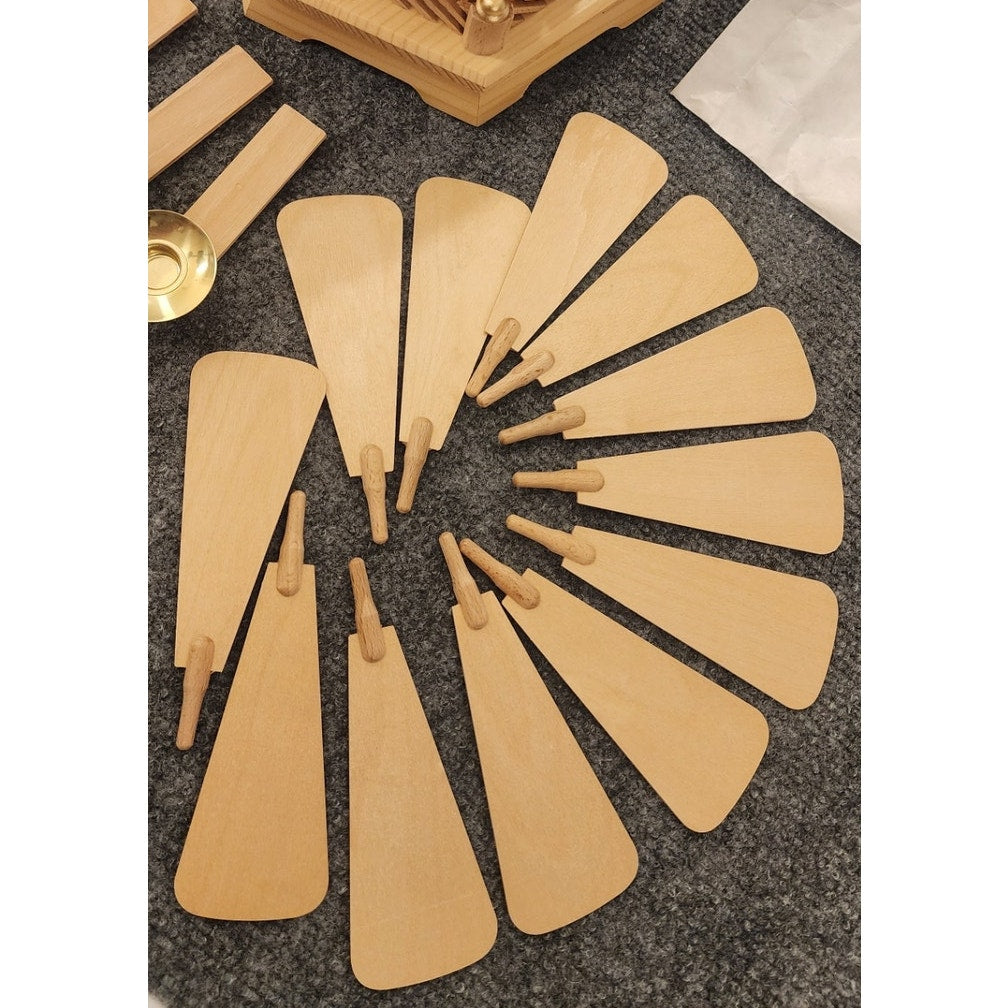 Echt Erzgebirge Holzkunst German Wooden Christmas Pyramid Carousel 12" Open Box