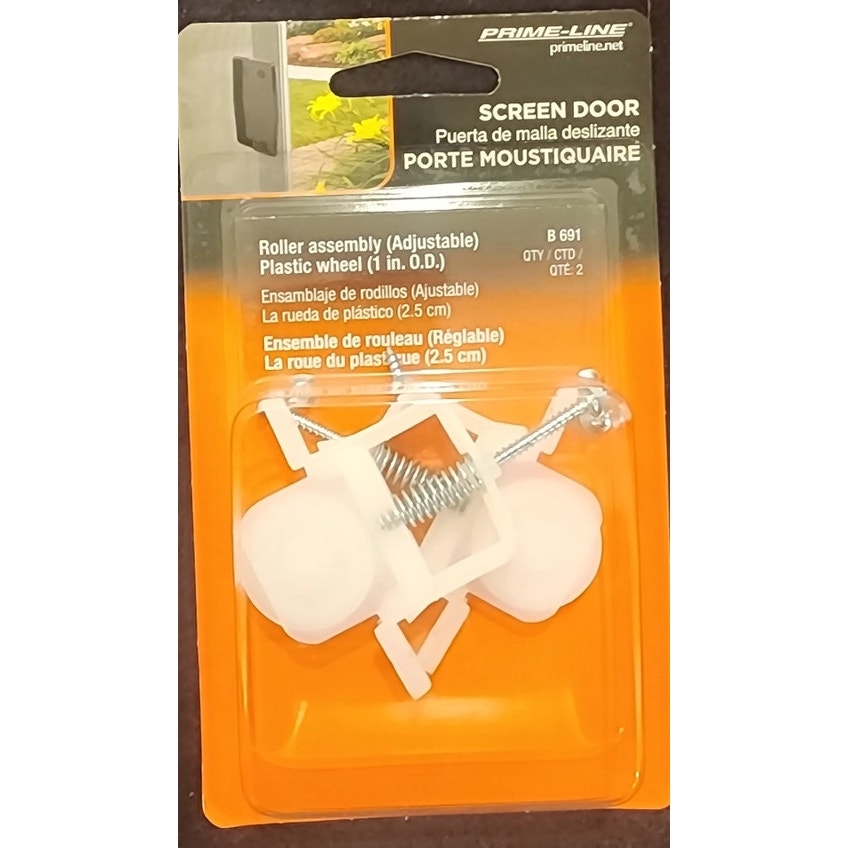 Prime-Line B691 Sliding Screen Door Roller Kit – 6 Two-Packs (12 Nylon Wheels)