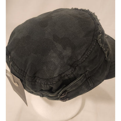 HEADERS Distressed Military Cadet Cap NWT Black Army Style Hat
