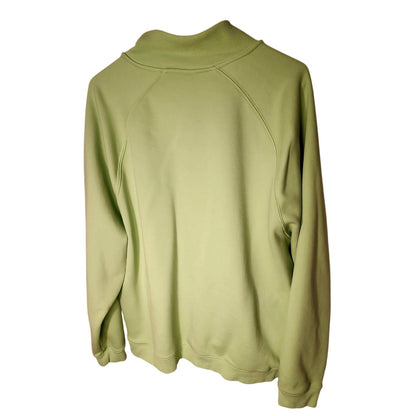 Fila Mens XXL 1/4 Zip Pullover Sweatshirt Lime Green Fleece Athletic Sweater