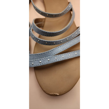 So - Light Blue Strapped Open Toe Sandle Shoe w/studs - Size 9 - See Pics