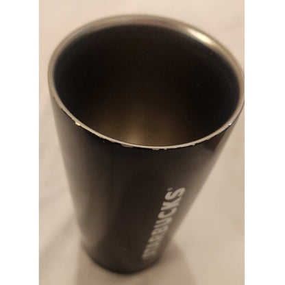 Black Stainless Steel Vacuum Tumbler Used Paint Wear