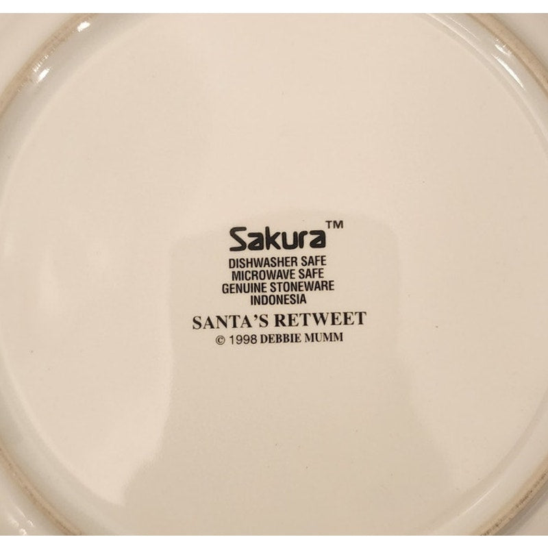 Sakura Debbie Mumm Santa Christmas Plate Lot of 3 Vintage 1998 2001 Holiday Set