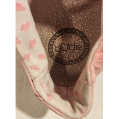 Hey Dude Womens Size 9 Wendy Pink Canvas Slip On Loafers Casual Shoes Sneakers