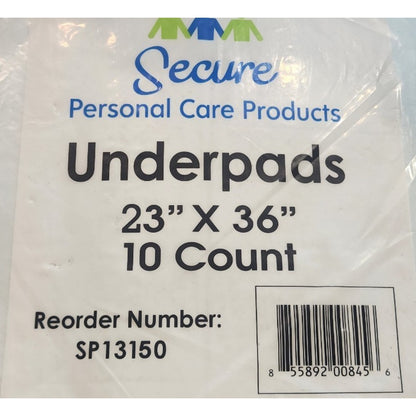 Secure - Personal Care Products - SP13150 - 23" x 36" - Underpads - 10 Count