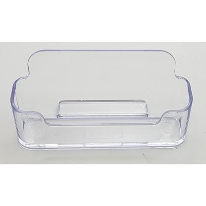 Set of 2 -KTRIO Brochure Holder -Clear Acrylic - 4" Wide - with Card Holders