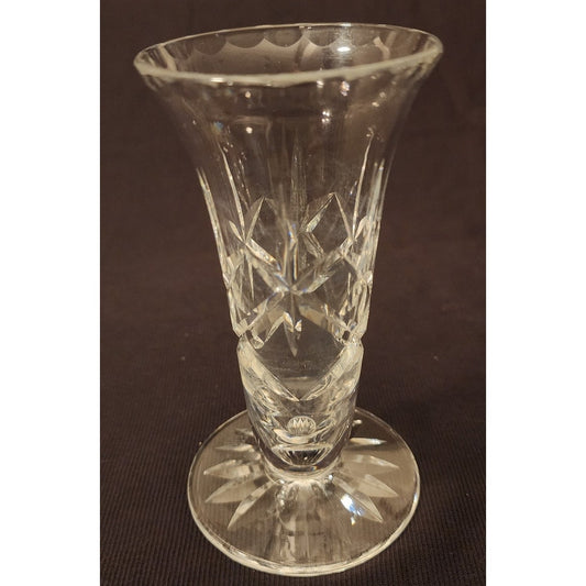 Vintage Thomas Webb England Fine Cut Crystal Bud Vase 4.75" Acid Etched Signed