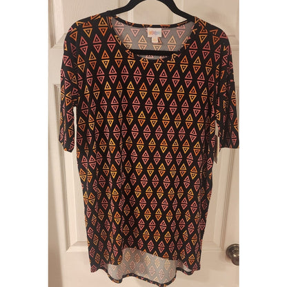 LuLaRoe - XXS - IRMA - Triangular Shapes, Orange, Yellow, Pink, Black - NWT