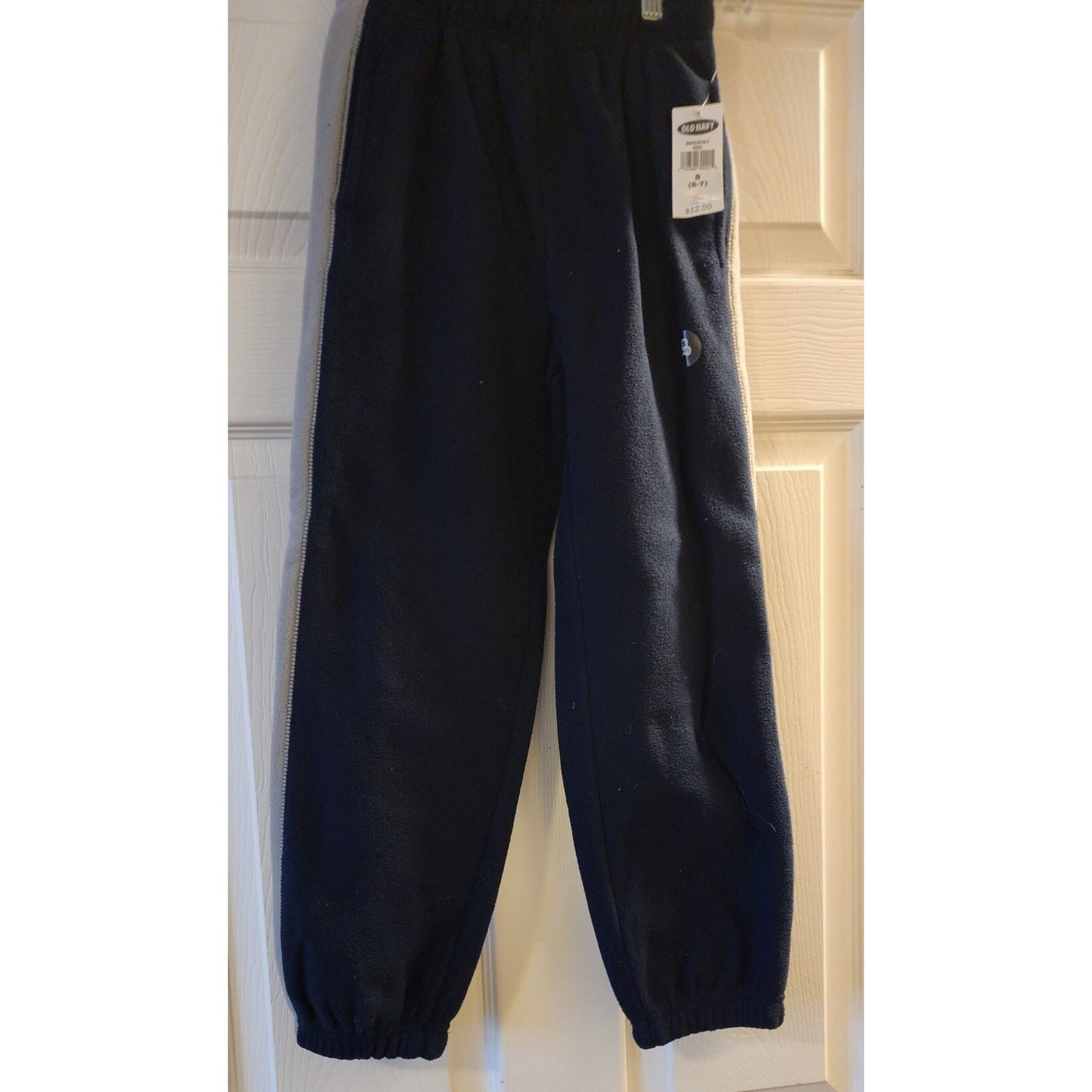 OLD NAVY KIDS Performance Fleece Pants - Blue on Gray - Size M (6-7)