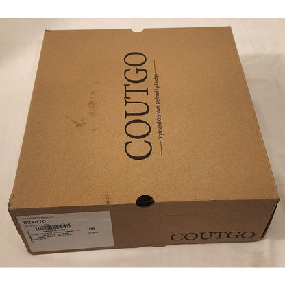 Coutgo Women’s Western Cowboy Boots Tan Suede Size 8 – NEW