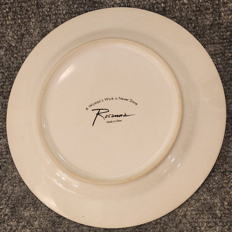 Rosanna A Womans Work Is Never Done Salad Dessert Plates Set of 4 8" NIB NWT