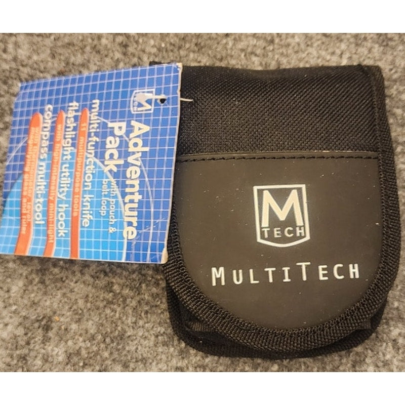 Multitech M-Tech Adventure Pack Belt Loop Flashlight Knife Compass Multi-Tool