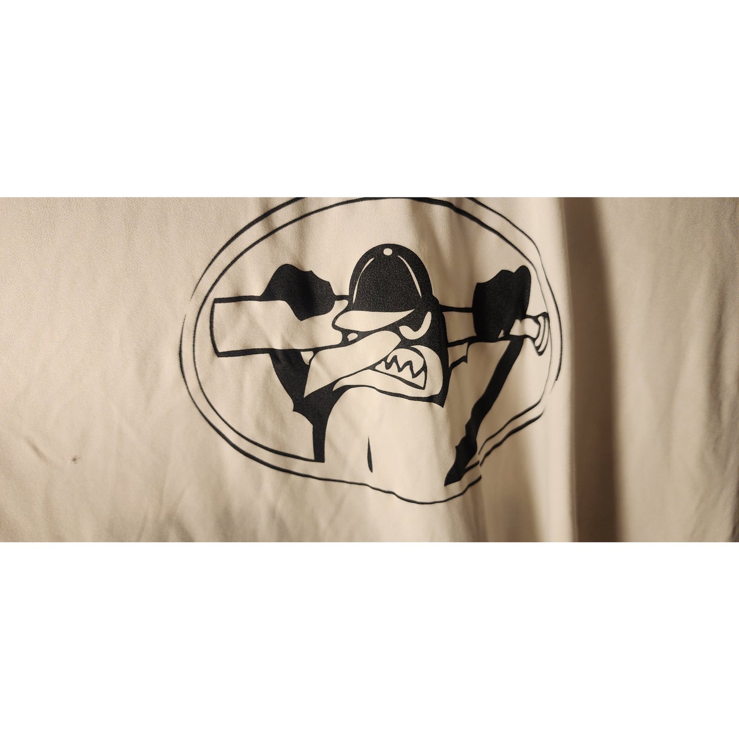 Badger Sport Fighting Penguins 36 Raglan Baseball Jersey Shirt White Black XL