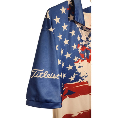 Titleist Mens XXL Ryder Cup Team USA Flag Golf Polo Shirt Short Sleeve