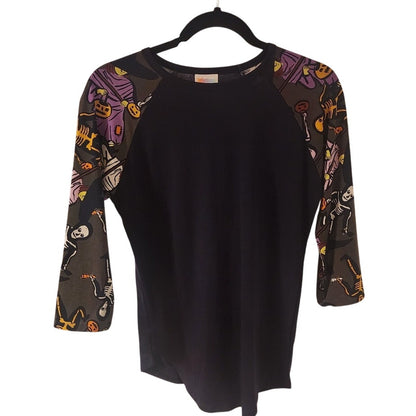 LuLaRoe - XS - Randy - Black Body - Halloween Arms - NWT