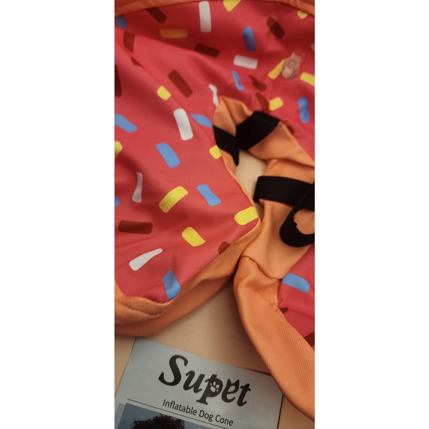 Supet - Inflatable Dog Cone - Multi Color - Medium - See chart for size