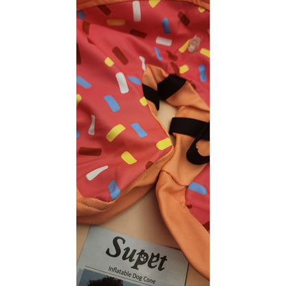 Supet - Inflatable Dog Cone - Multi Color - Medium - See chart for size