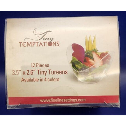 Fineline Settings Tiny Clear Plastic Tureens, 3.5 x 2.6 inch- 240 piece -6302-CL