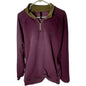 Fila Mens 2XL 1/4 Zip Pullover Sweatshirt Plum Olive Green Neckline Athletic