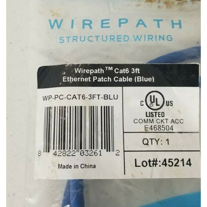5 - 3' , Cat6, Ethernet Patch Cables, Blue.