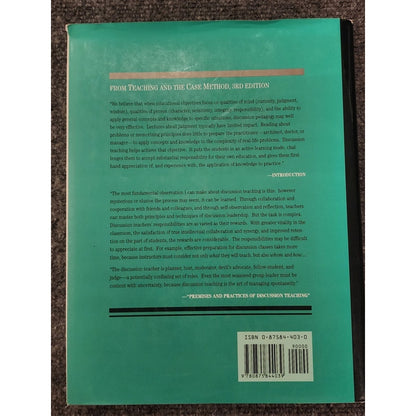 Teaching and the Case Method 3rd Edition Hardcover Barnes Christensen Hansen