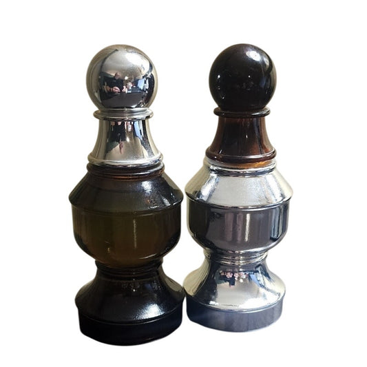 Set of 2 Vintage Avon Chess Piece Decanters - The Pawn & The Pawn II - Full NIB