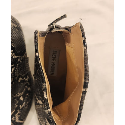 Steve Madden Retrograde Snake Print Ankle Boots Women's Size 5.5 M Grey